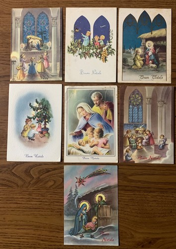Lotto cartoline natale - lotto, vintage