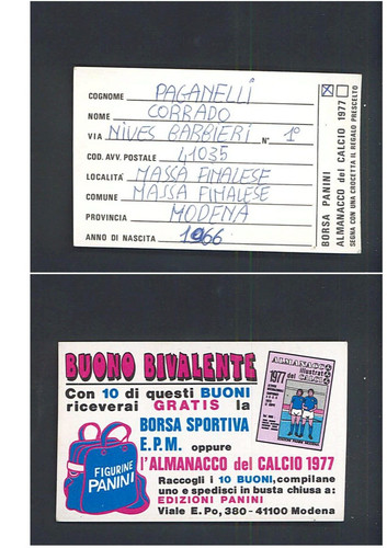 Figurina calciatori panini - figurina,