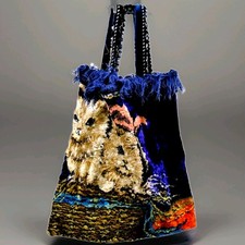 ARTIGIANATO FIORENTINO Borsa Bohemien Tapestry Economia Circolare Tema Meow