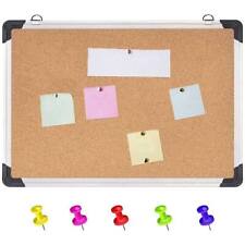 Bacheca Pannello Lavagna in Sughero Cornice in Alluminio da Parete 120x90x1.8 cm