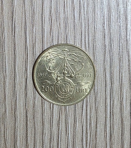 Moneta 200 lire commemorativa - moneta,