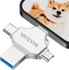 4 in 1 Chiavetta USB per phone 128GB, MUXXUE Memoria Esterna phone