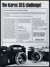 1970 Zeiss Ikon Icarex 35 S TM BM fotocamera foto stampa d'epoca pubblicità