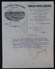 Fattura BAYONNE 1937 gelateria