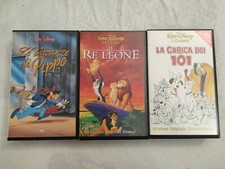 LOTTO 3 VIDEOCASSETTE VHS WALT DISNEY FILM PER TUTTI CLASSICI DI ANIMAZIONE