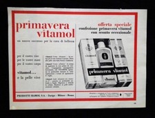 Pubblicita' Advertising Originale Vintage Vitamol Crema Viso/Corpo 1965 (A4)