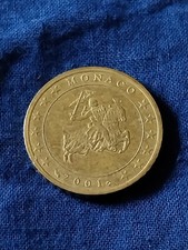 MONETA 50 cent CENTESIMI di Euro MONACO 2001 - circolata 