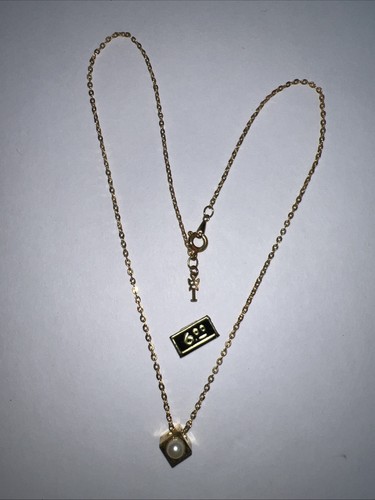 Collana cubo perla pietra - collana,