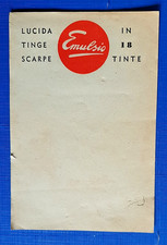 foglietto pubblicitario emulsio lucido scarpe anni '50