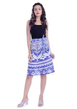 Cotone Mini Gonna Blu Ombre