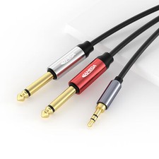 Cavo AUX da 3,5 mm jack a jack 2*6,3 mm - cavo jack cavo audio connettore audio