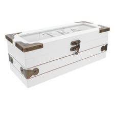  Scatola Legno Con Coperchio Porta The Bustine Scatole Da Tè Contenitore Il