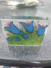 Raro blocco artistico vetro