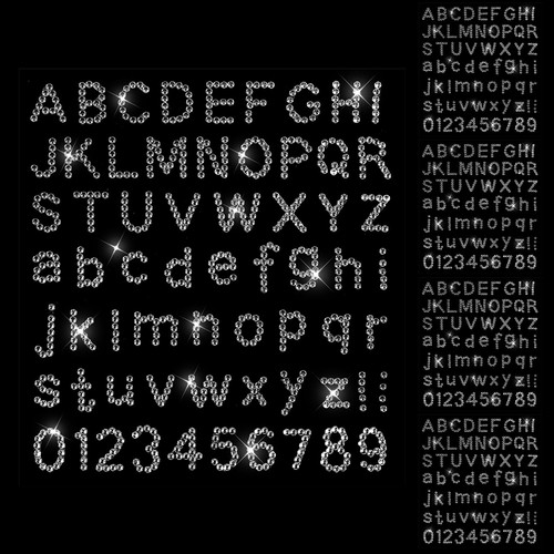 320 adesivi forma lettere - adesivi, a