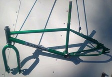 Telaio/forcelle vintage Hutch BMX Pro Racer PRE SERIAL # Candy Apple verde raro 