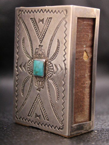 Navajo sterling match box - navajo,