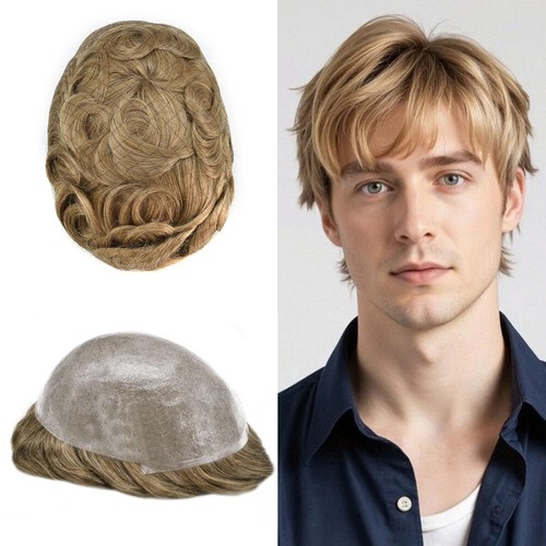 Parrucca toupee uomo pelle - toupee,