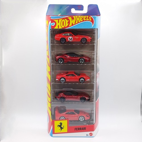 Hot wheels ferrari pack 5 - hot, 1/64
