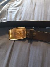 Cintura Dsquared Uomo Fibbia Color Oro Cinta Marrone