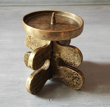 Portacandele brutalista bronzo