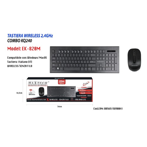 Tastiera mouse wifi - tastiera, wireless