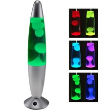 Lampada lava 34 cm - argento e