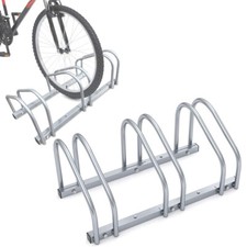 RASTRELLIERA SUPPORTO PER 3 BICICLETTE STAND PAVIMENTO PARETE PORTABICI ACCIAIO