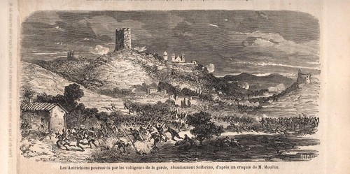 Stampa antica battaglia - antica, di