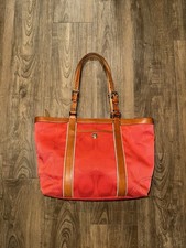 Borsa Coach F13560 vintage insegna corallo galleria con manici in pelle