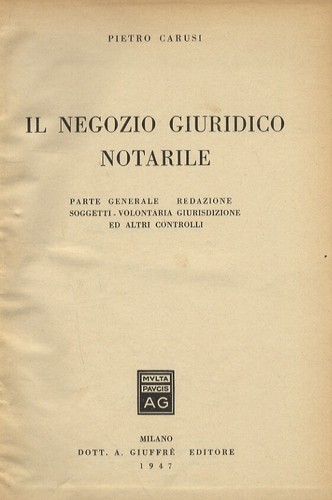 Negozio giuridico notarile - negozio,
