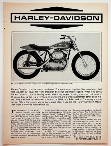Catalogo harley davidson - harley-davidson, xr750
