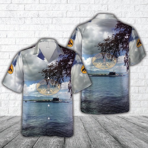 Camicia hawaiana navy uss - hawaiana,