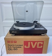 Raro! JVC QL-50 Quick Stop Quarzo Bloccato/FG Servo System Giradischi/Scatola Originale