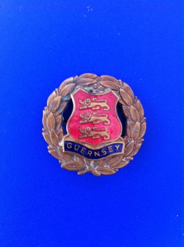 Vintage guernsey crest enamel - vintage,