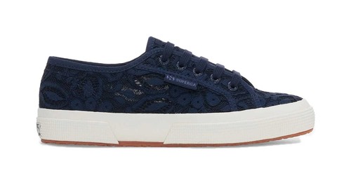 Pizzo macrame blue - navy, avorio