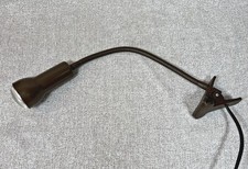 LAMPADA DA TAVOLO A MORSETTO PINZA VINTAGE DESIGN ANNI 70 STELO SNODABILE