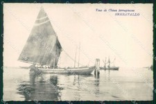 Trieste Città Serravallo Vino di China Ferruginoso Barca cartolina RT7416