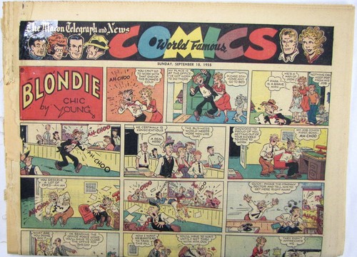 Sezione fumetti giornale