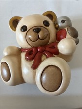 THUN Teddy con Fiocco Rosso e Uccellino. Originale. Come nuovo.