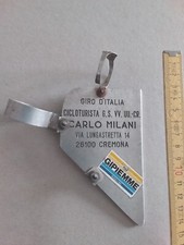 GIRO D'ITALIA CICLOTURISTA G.S. VV.UU.CR CARLO MILANI CREMONA TARGA  BICICLETTA