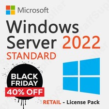 Microsoft Windows Server 2022 licenza STANDARD 24 core + 10 CAL - NUOVO vendita al dettaglio