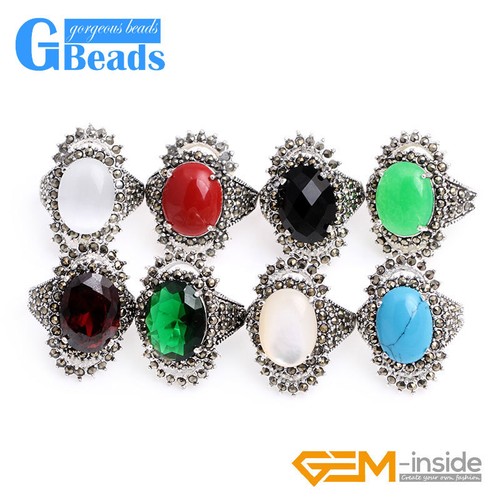 Ciondolo anello marcasite