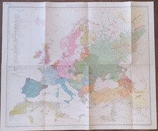 Cartina map europa etnografica - map,