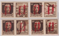 RSI 1944 PDG SERIE CPL TIR.VR VAR. DOPPIA SOP. UNA DRITTA UNA CAPOVOLTA  CERT. 