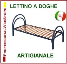 LETTINO SINGOLO doghe NERO BIANCO BLU RETE LETTO UNA PIAZZA 80 X 190 CAMERETTA
