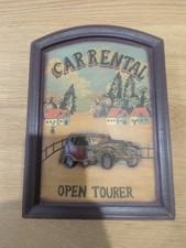 Vintage wooden carved car - wooden,