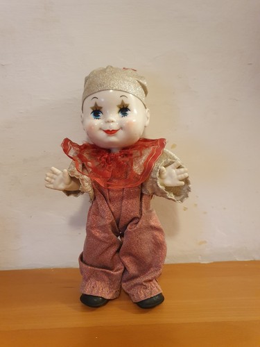 Bambola clown pierrot vintage - bambola,