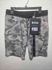 Mens Hugo Boss X NBA New York Knicks Terry Shorts Slam Camo #50477471 Sz Large