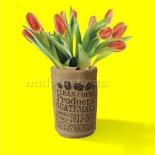 Invotis Vaso per fiori sacco di Caffè - IN1601 - sembra una sacca di juta