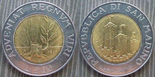 San marino 500 lire 1993 - marino,